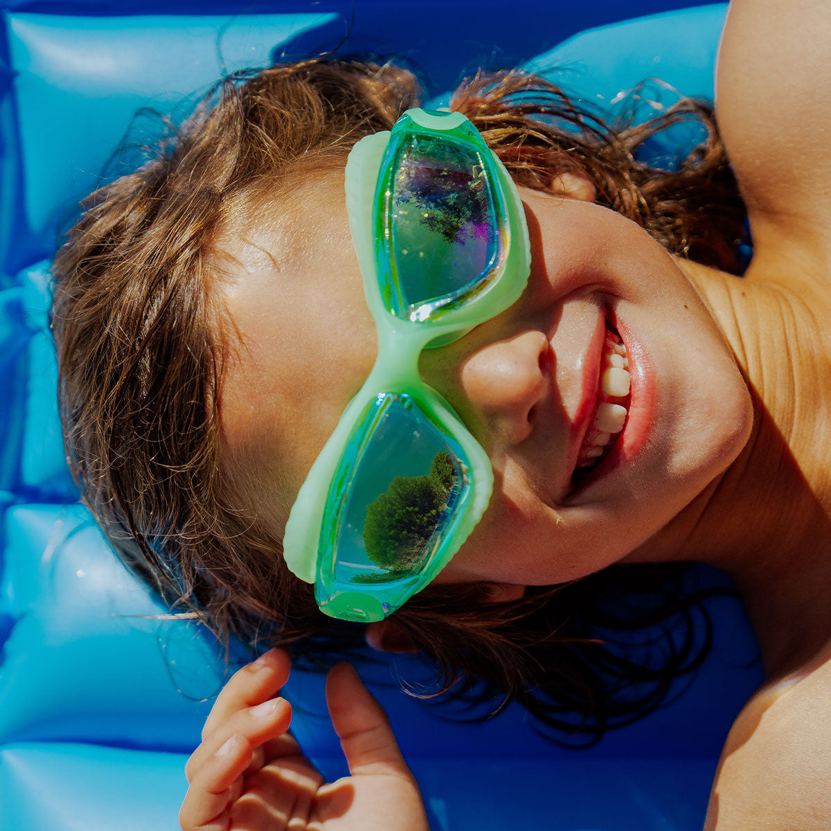 Sea Green Time to Explore Boy Kids' Swim Goggle - HoneyBug