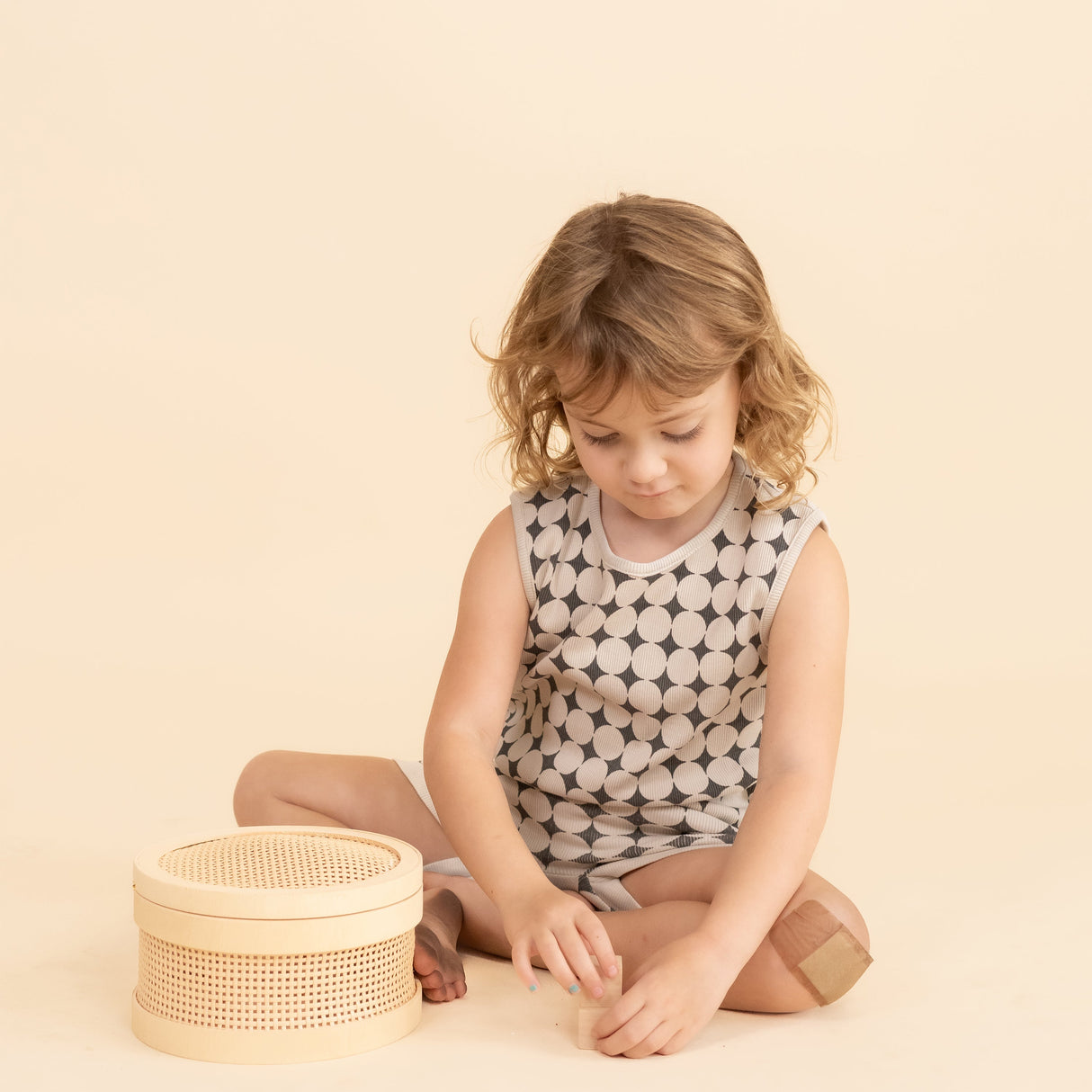 Organic Tank & Tee Shorts Set - Mod Dots - HoneyBug