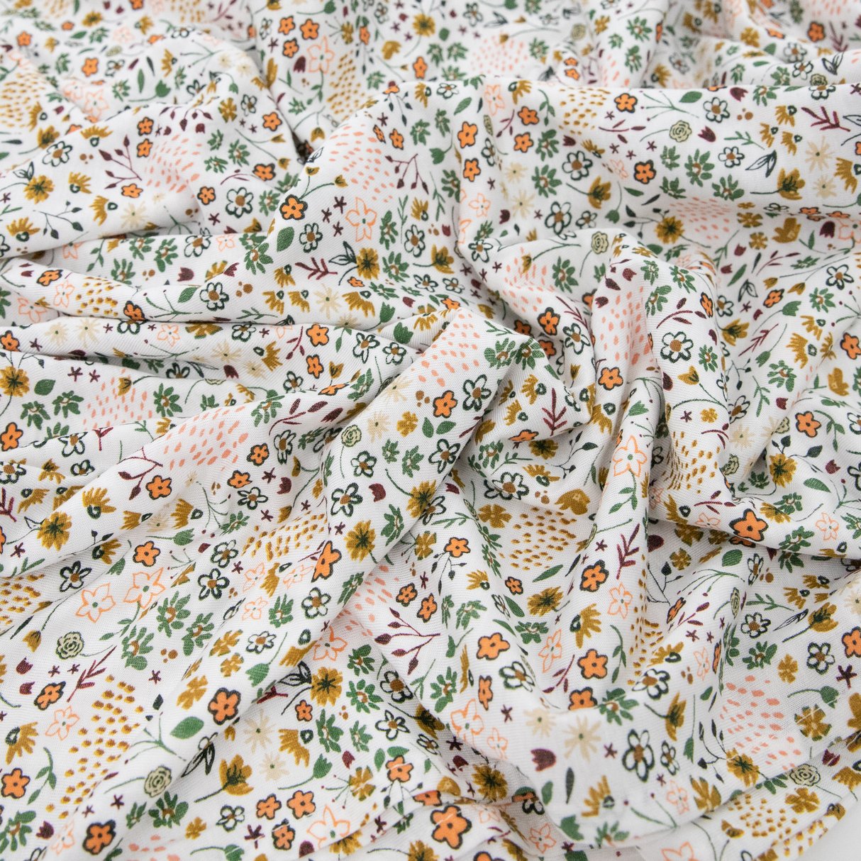 Stretch Knit Swaddle Blanket 2 Pack - Pressed Petals - HoneyBug