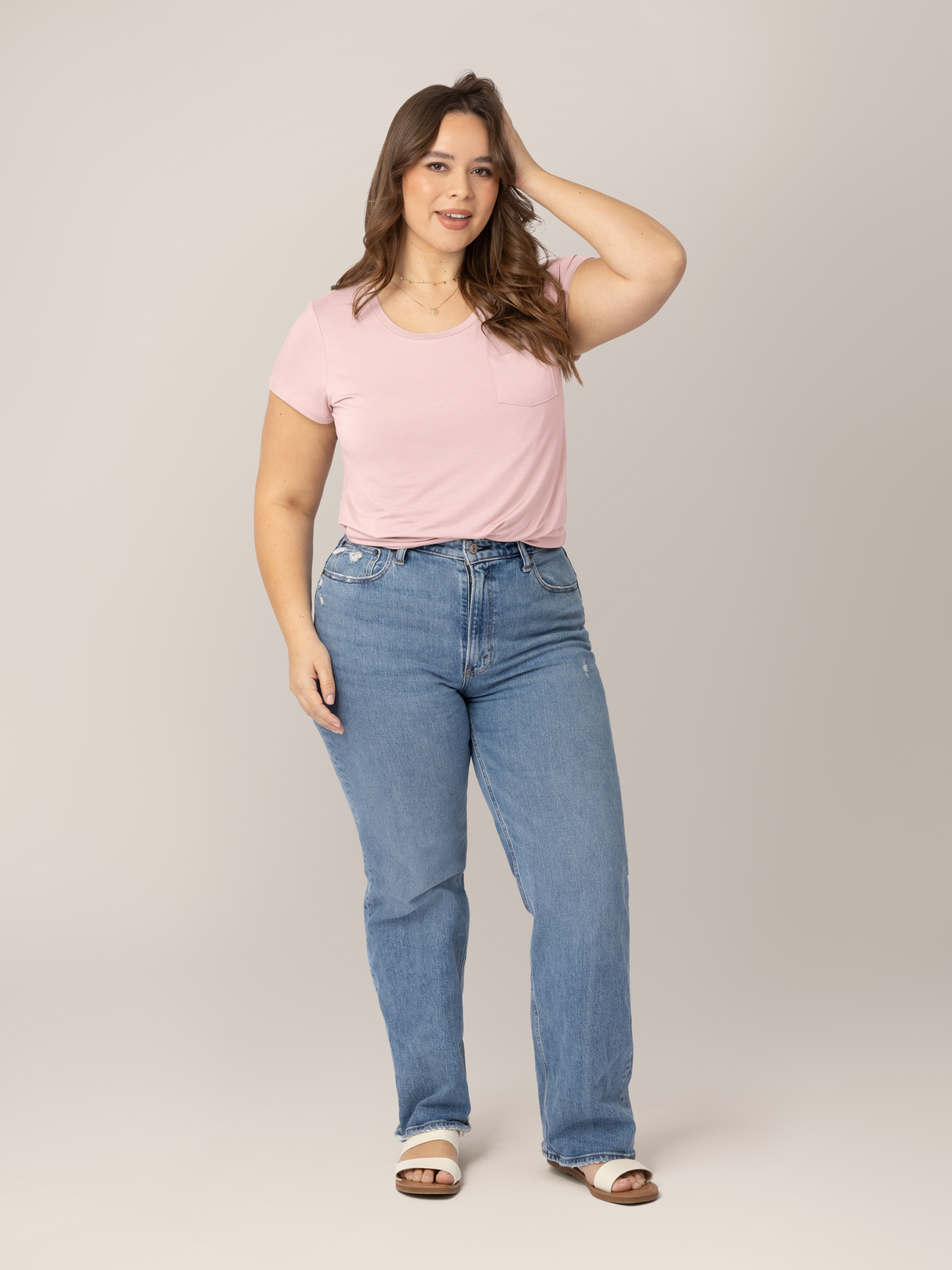 Everyday Maternity & Nursing T-shirt | Dusty Pink - HoneyBug