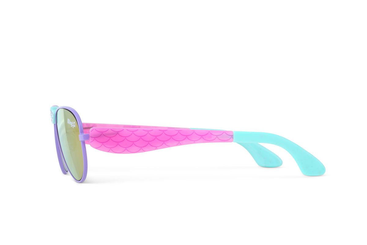 Suntan Turquoise Hampton Beach Kids' Sunglasses - HoneyBug