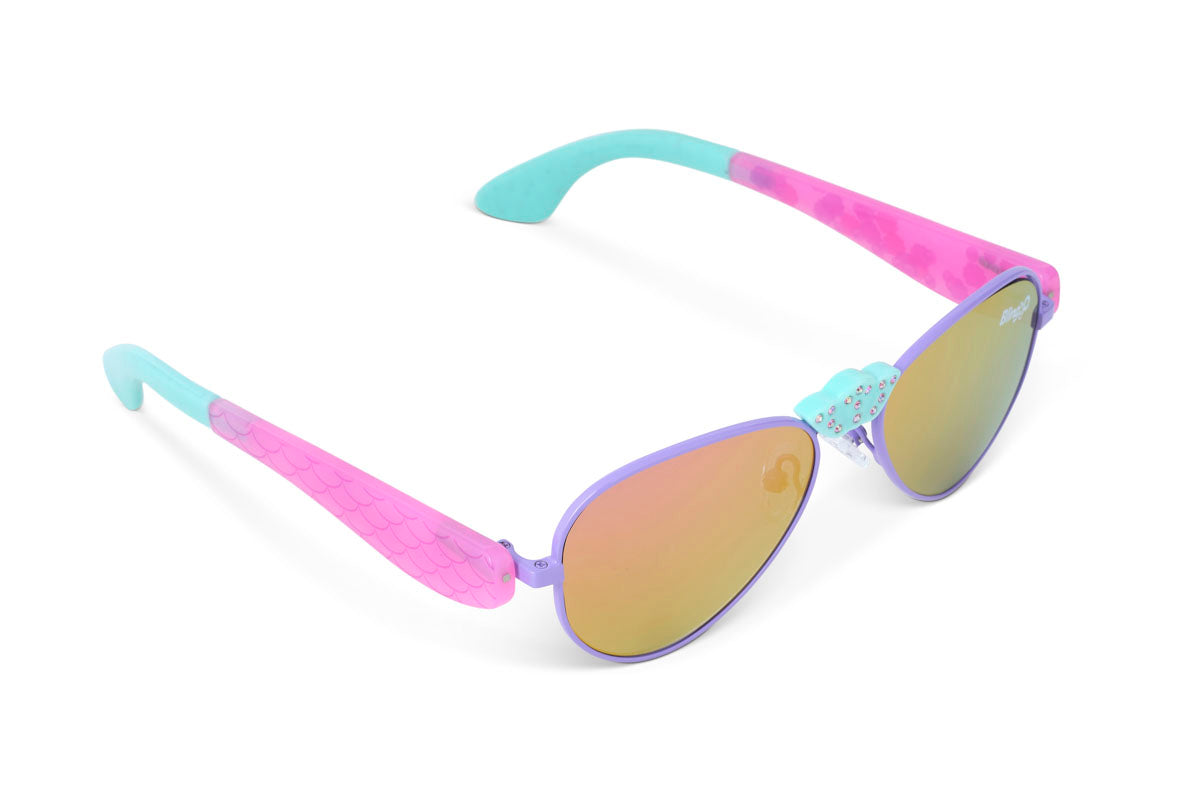 Suntan Turquoise Hampton Beach Kids' Sunglasses - HoneyBug