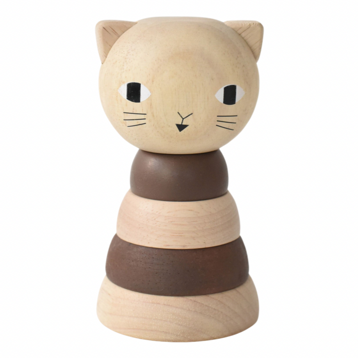 Wood Stacker - Cat - HoneyBug
