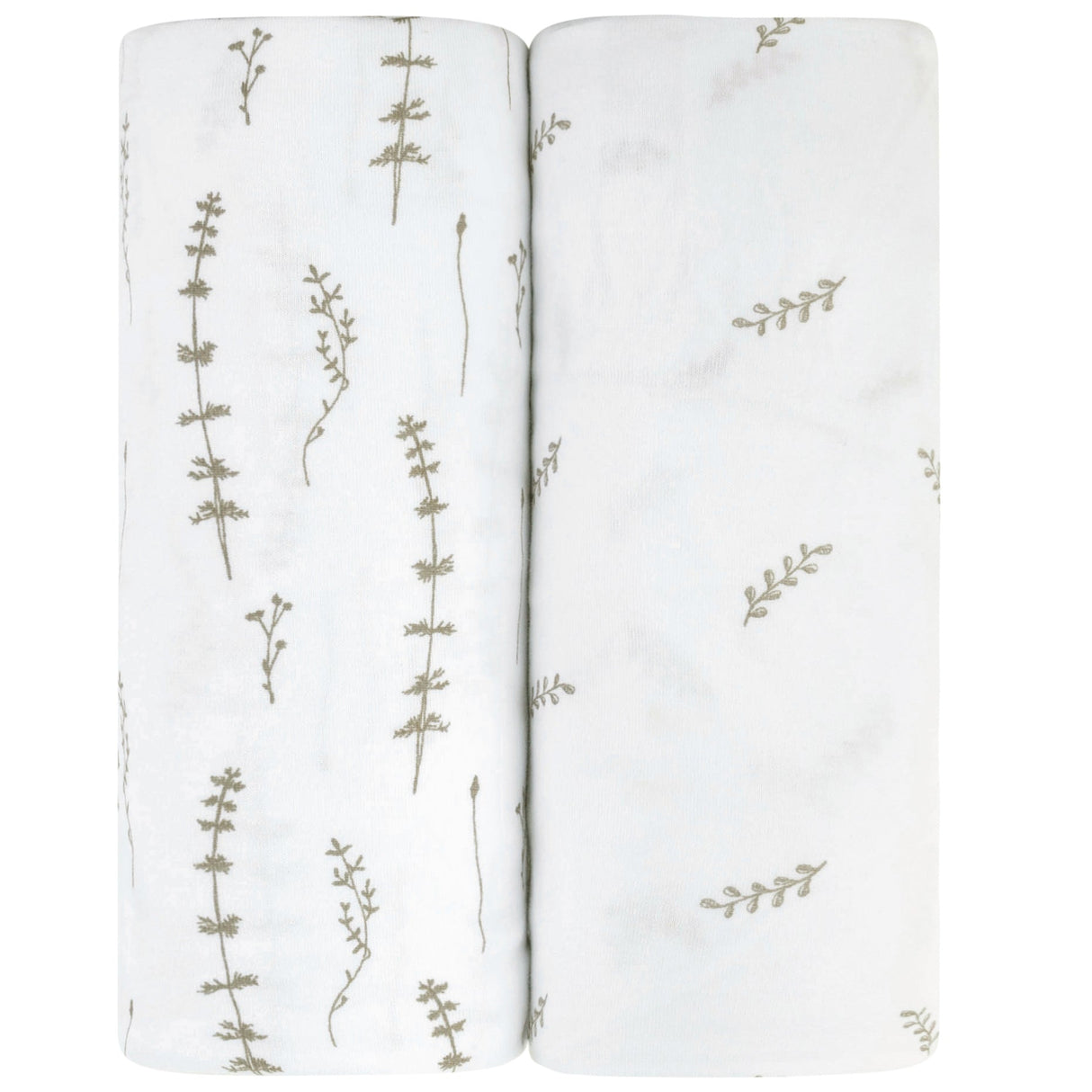 Bassinet Sheet Set - Forest Grey Leaf - HoneyBug