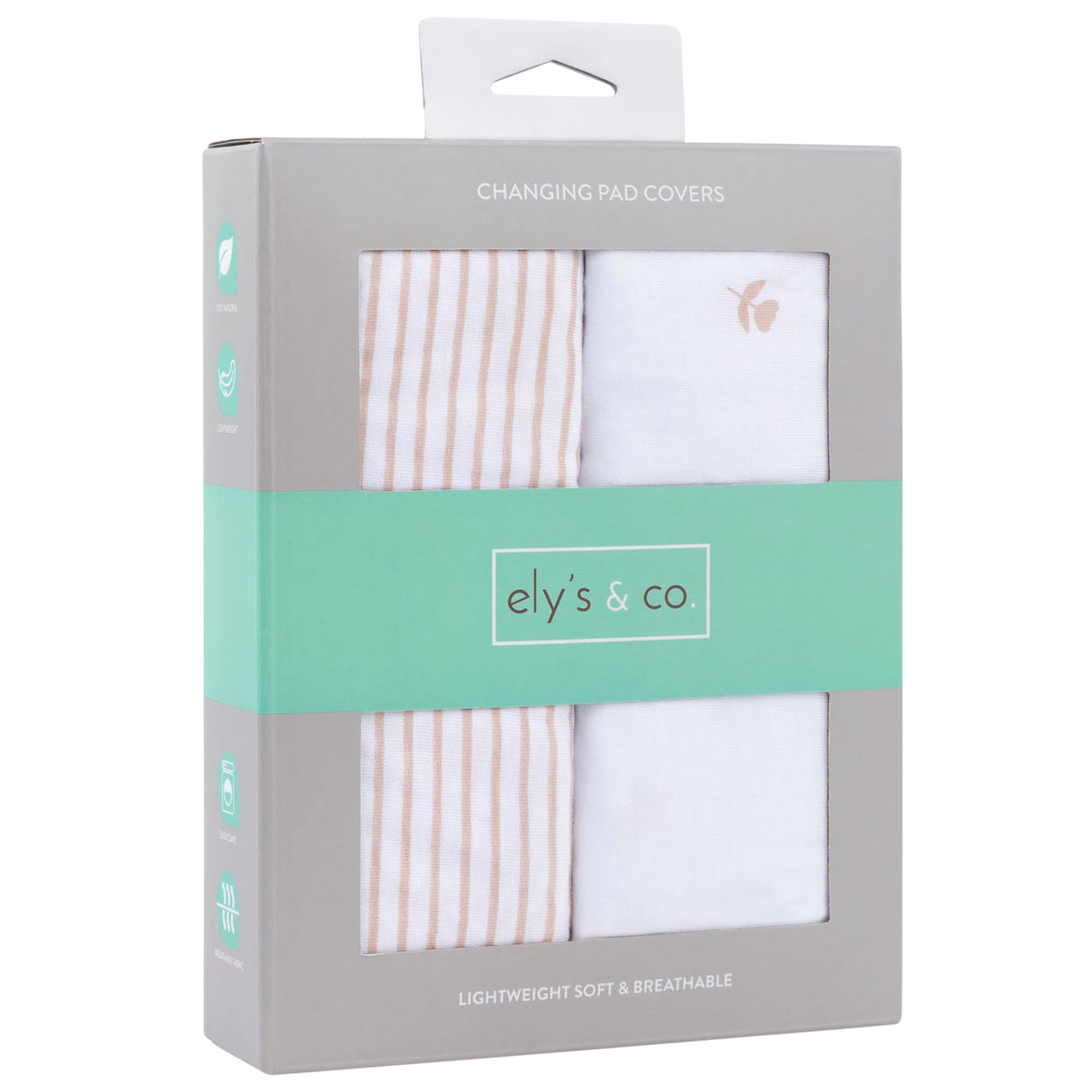 Changing Pad Cover | Cradle Sheet Set - Mauve Tulips & Stripes - HoneyBug