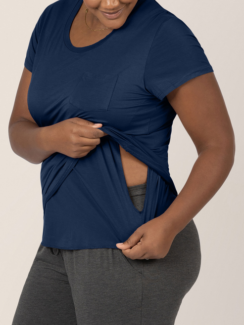 Everyday Nursing & Maternity T-shirt | Navy - HoneyBug