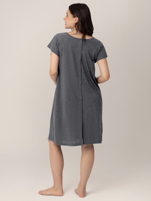 Universal Labor & Delivery Gown | Grey Heather - HoneyBug