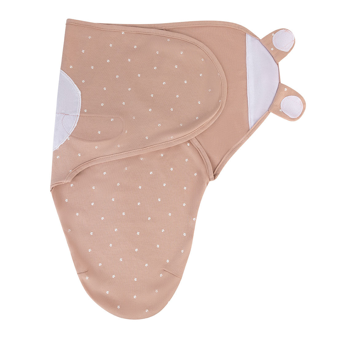 Adjustable Swaddle Blanket - Mauve Tulips & Stripes - HoneyBug