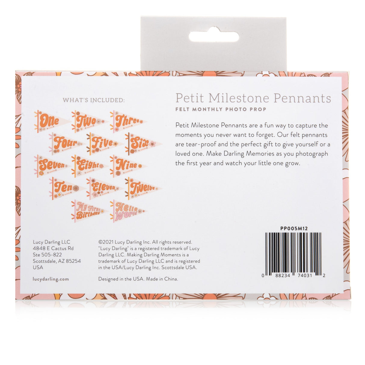 Flower Child Petit Milestone Pennant - HoneyBug