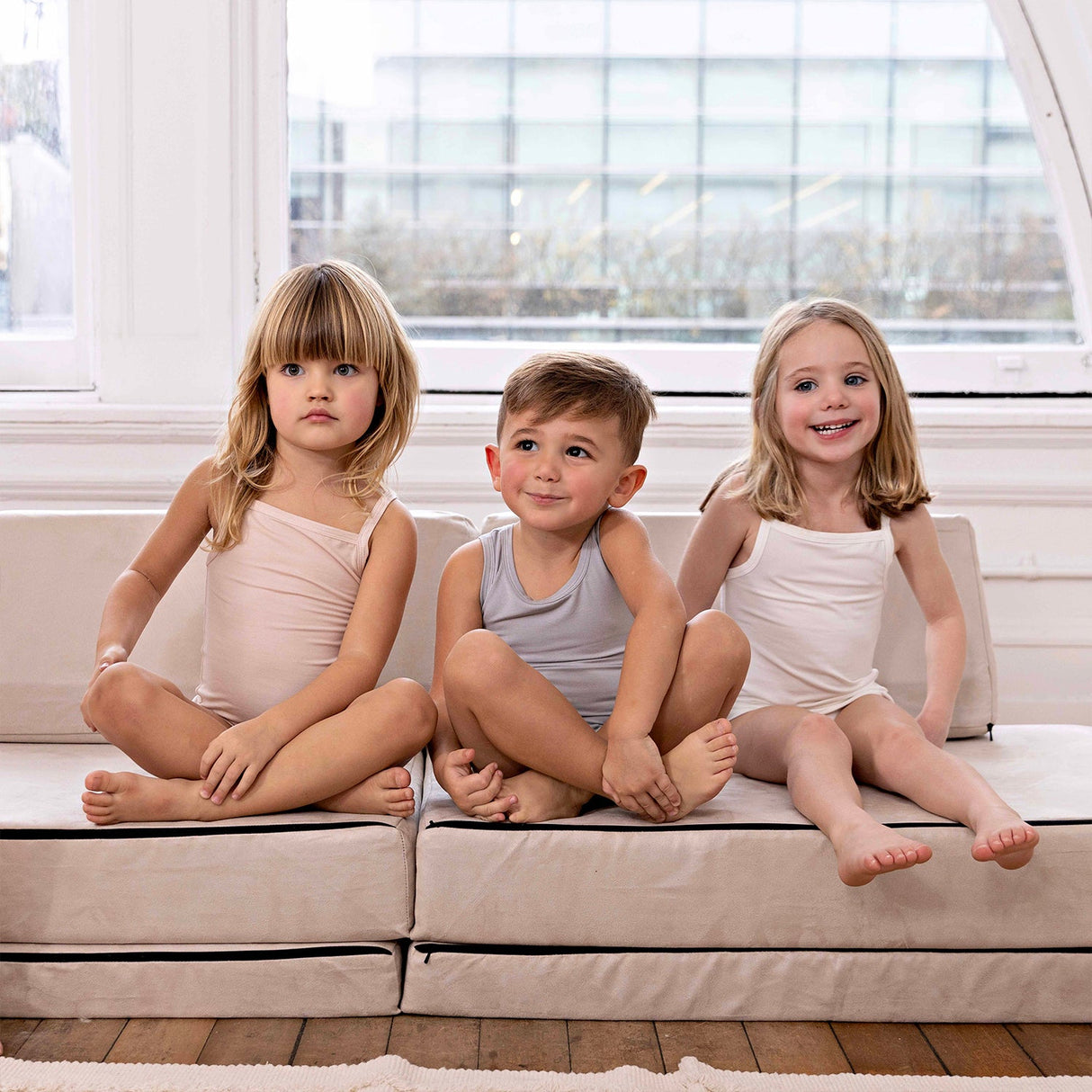 Bamboo Cotton White, Girl (2 Sets) - HoneyBug