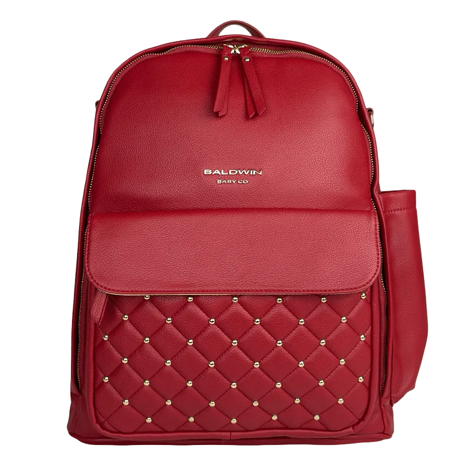 The Daphne Diaper Bag - Crimson