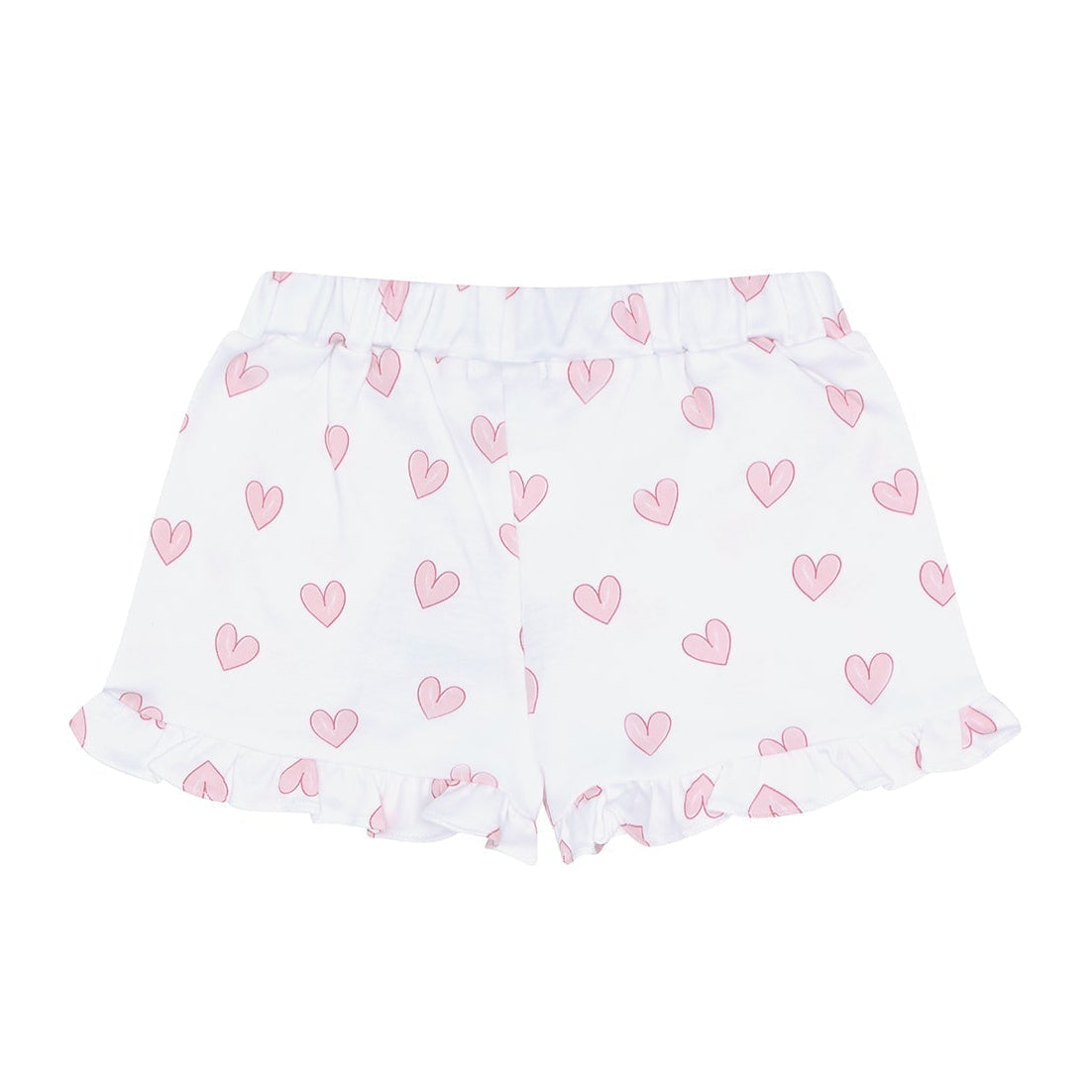 Pink Heart Print Shorts