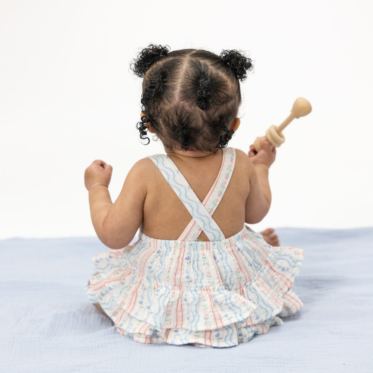 Tulip Stripe - Ruffle Sunsuit