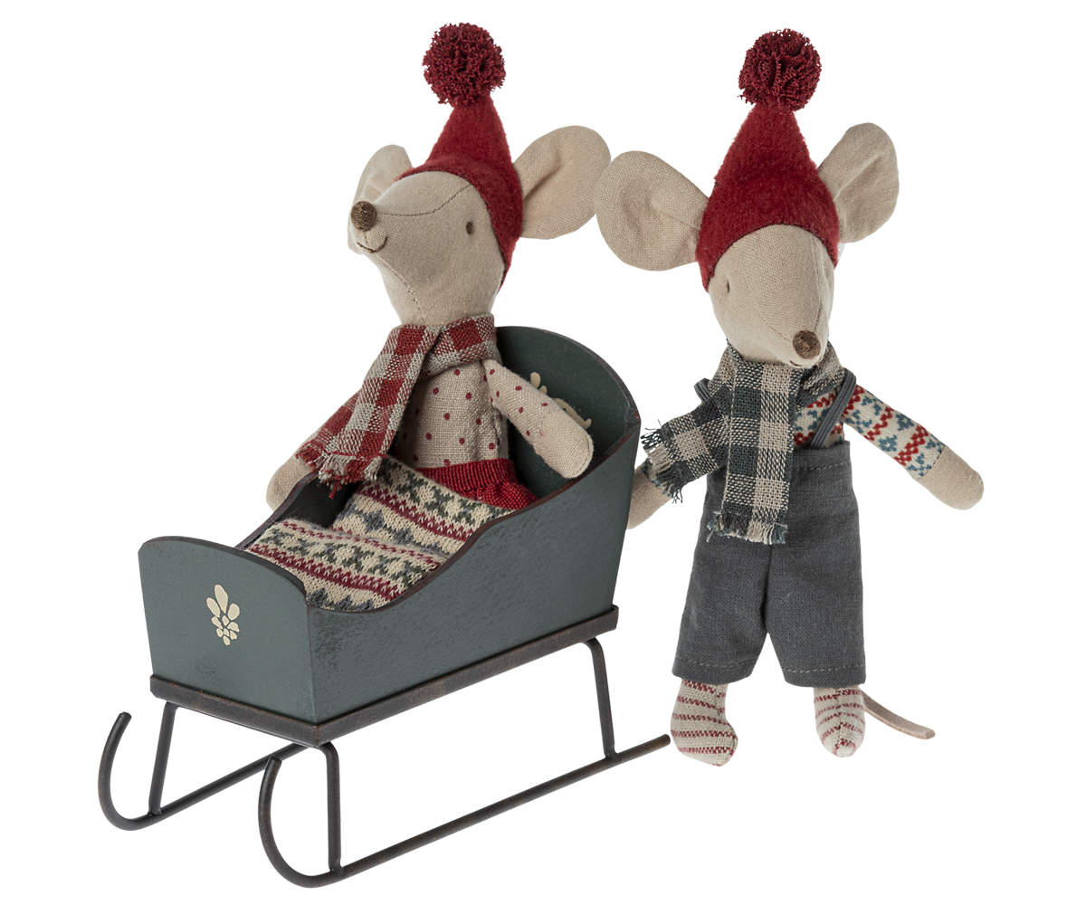 Sleigh, Mouse - Green - HoneyBug