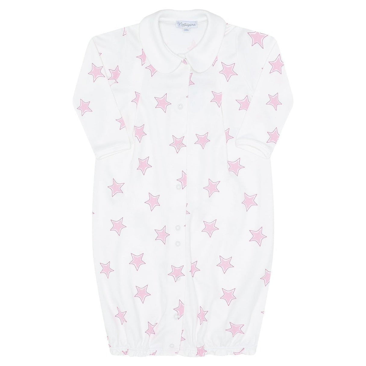 Pink Stars Print Converter Gown