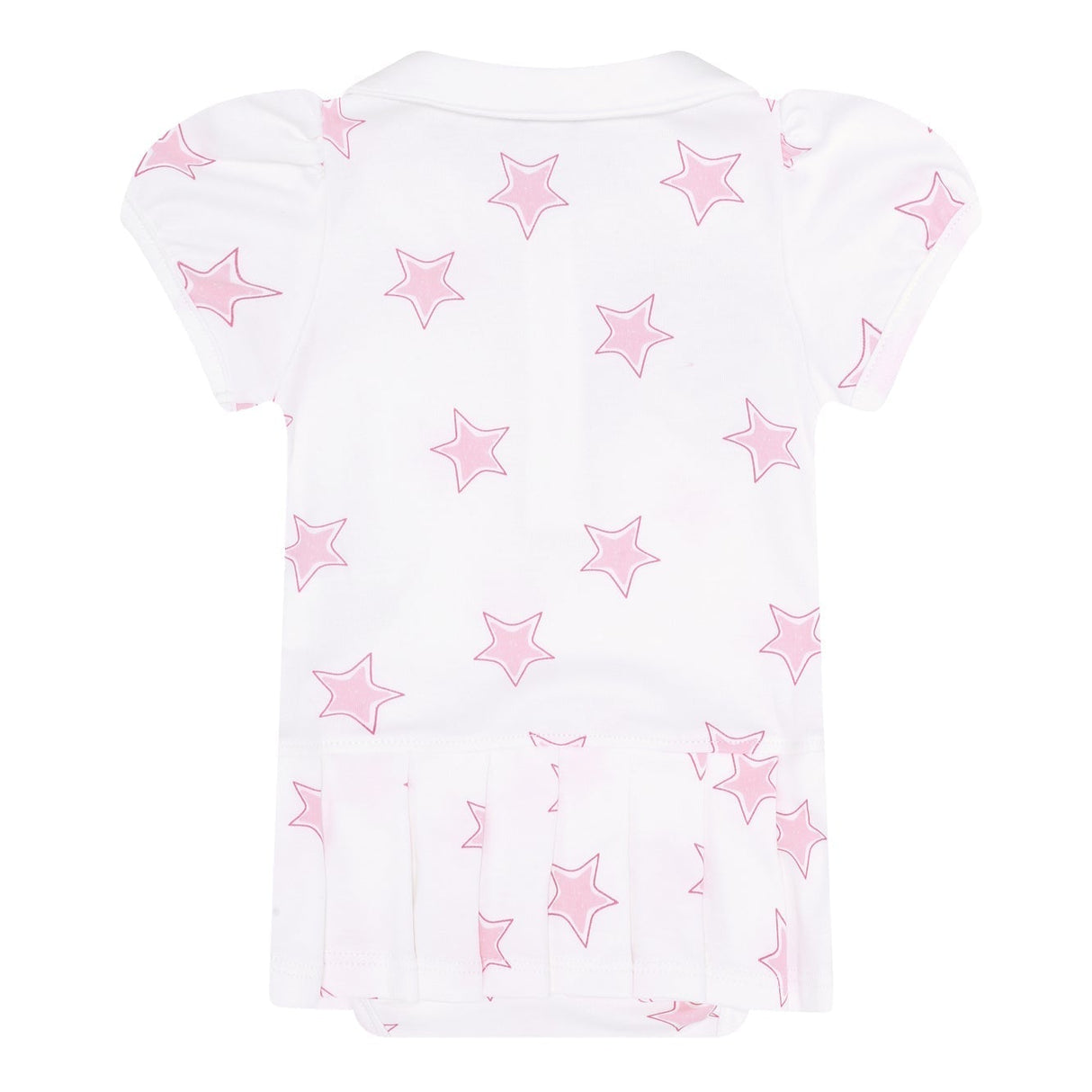 Pink Stars Print Onesie Dress