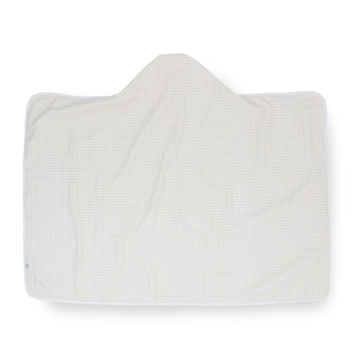 Toddler Hooded Towel - Tan Gingham - HoneyBug