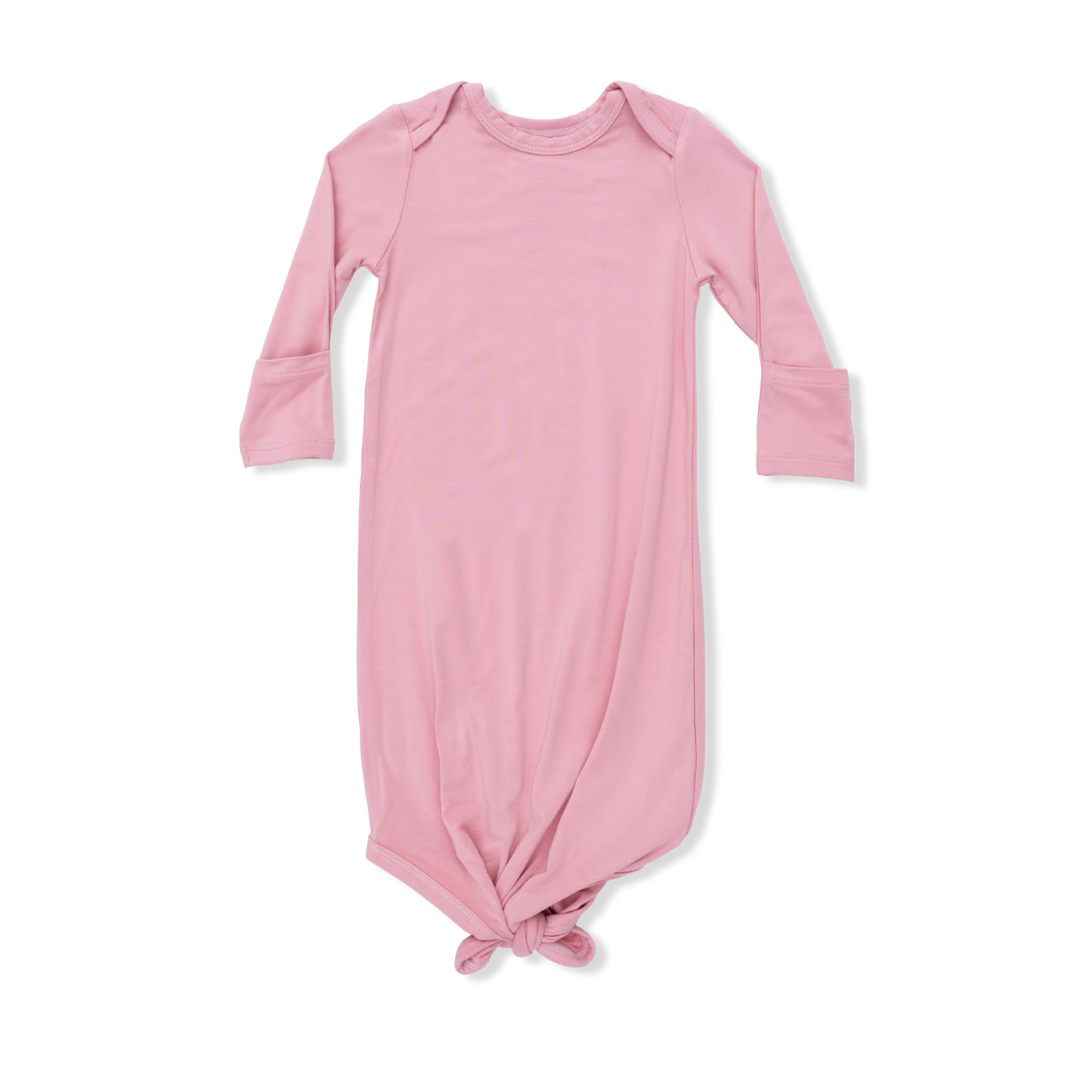 Solid Rose Elegance - Knotted Gown and Headband