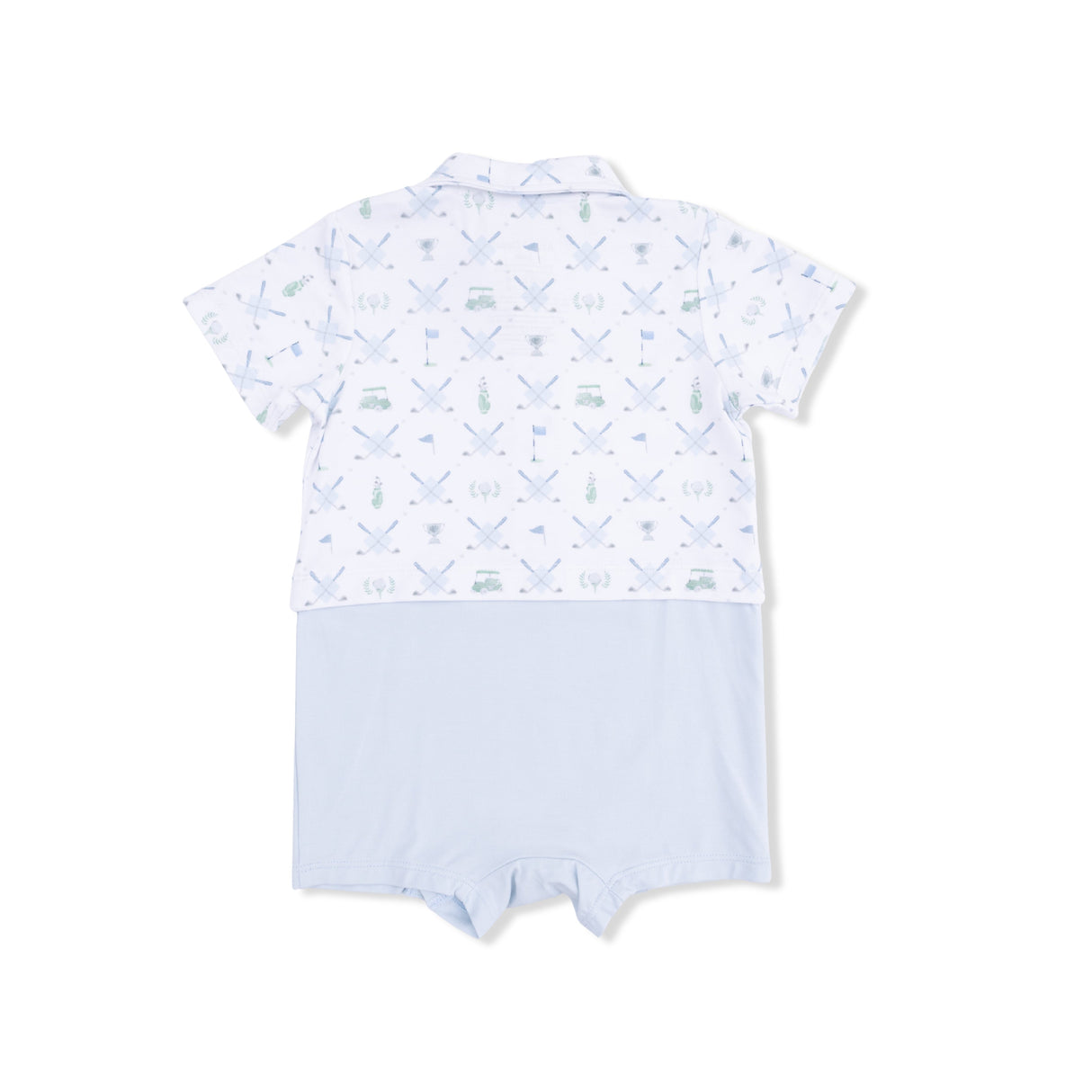 Golf Trellis Blue - Short Playsuit