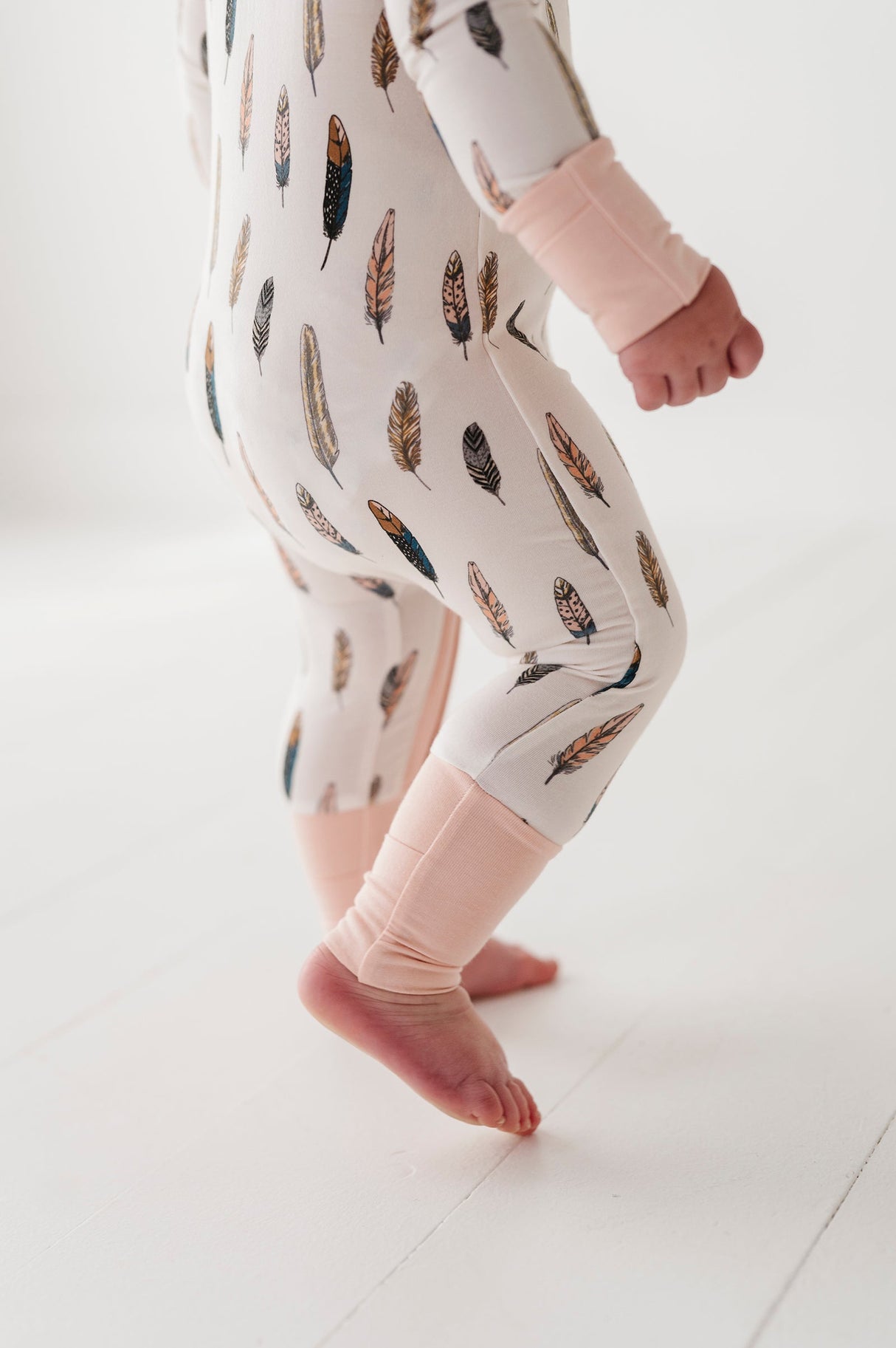 Long Sleeve Zip Romper - HoneyBug