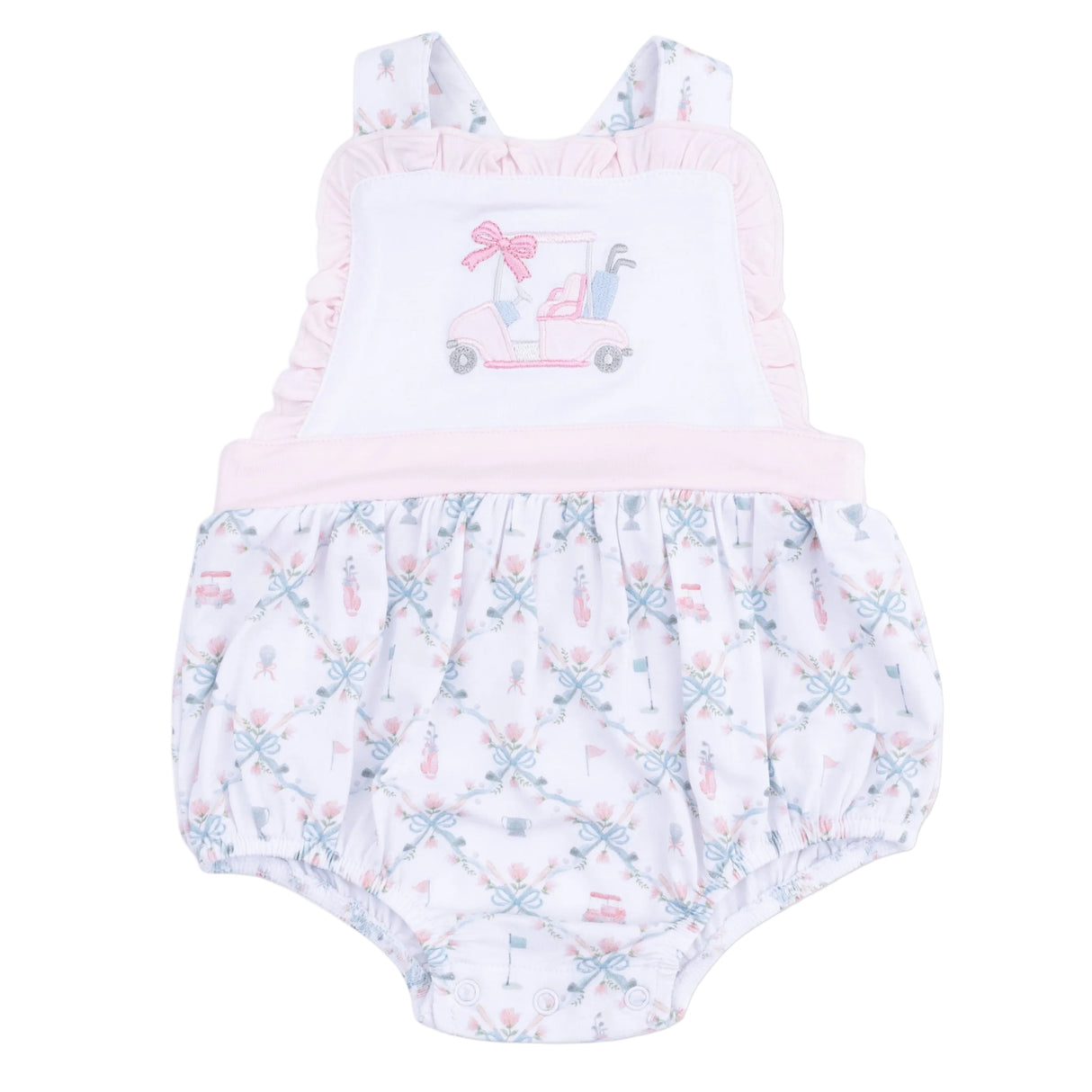 Golf Trellis Pink - Ruffle Bubble