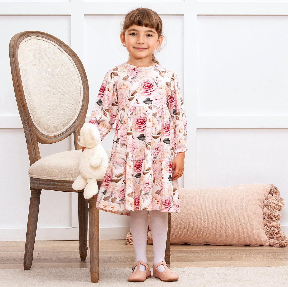 Garden Bouquet Bamboo Floral Dress - HoneyBug