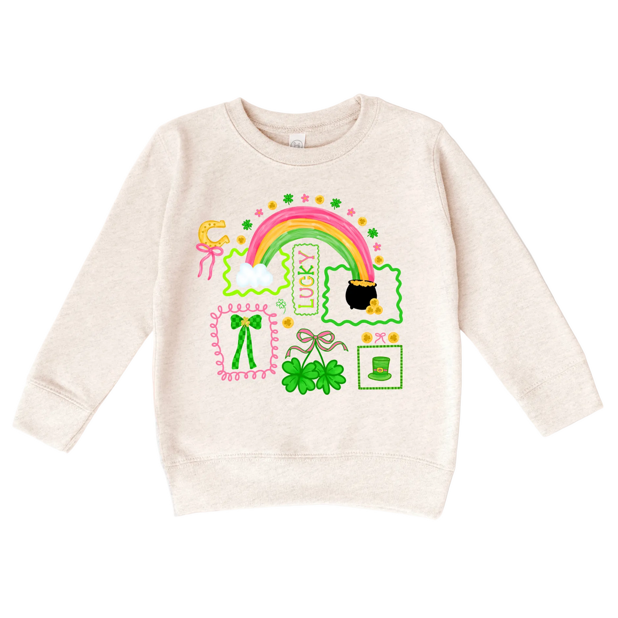 Lucky Doodles Rainbow Pot of Gold Sweatshirt