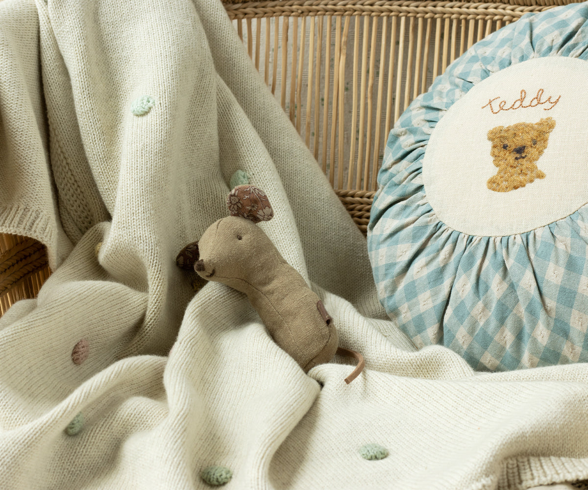 Lullaby Friends Rattle - Mouse - Light Umber - HoneyBug
