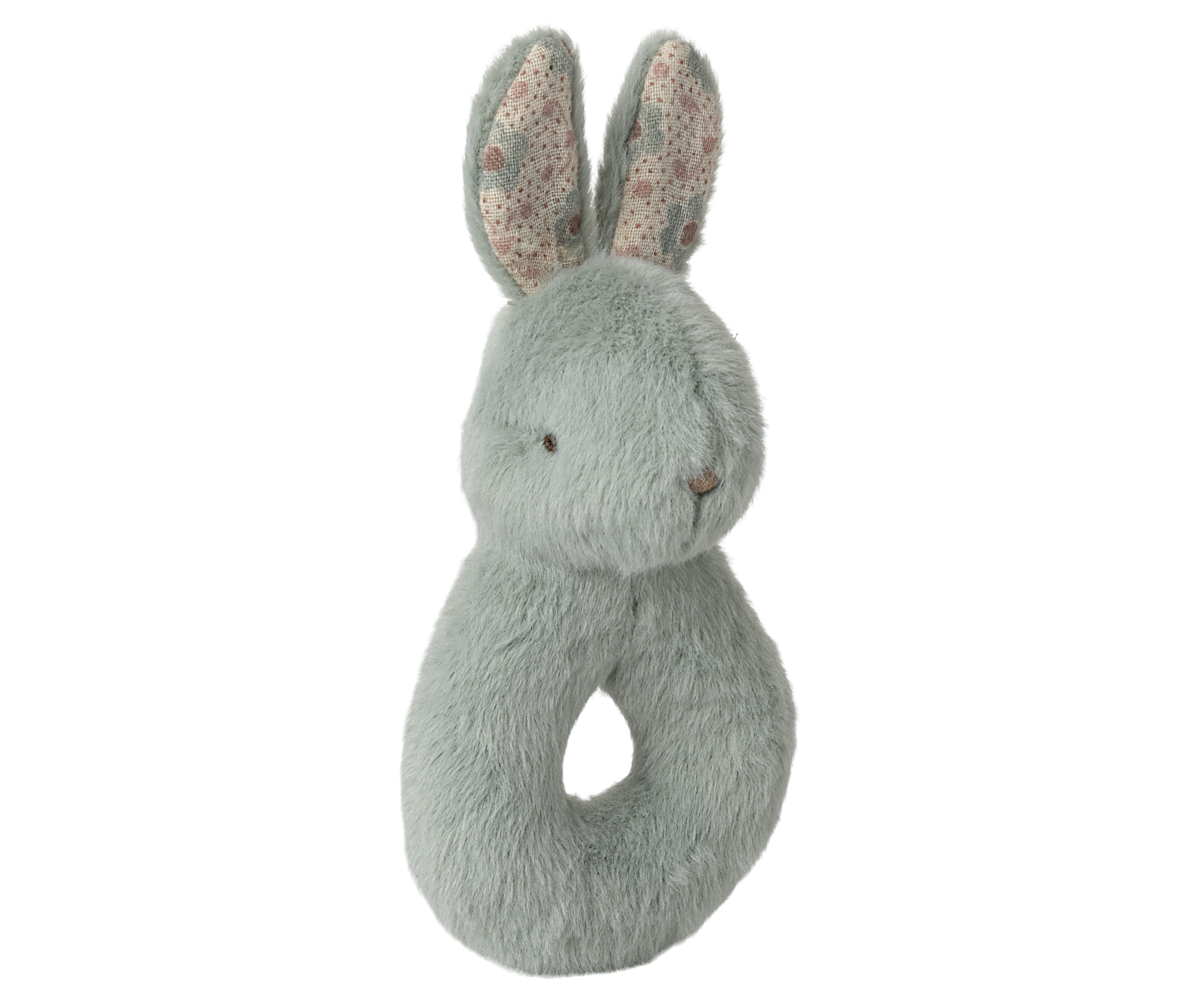 Rabbit Rattle Set - Mint - HoneyBug