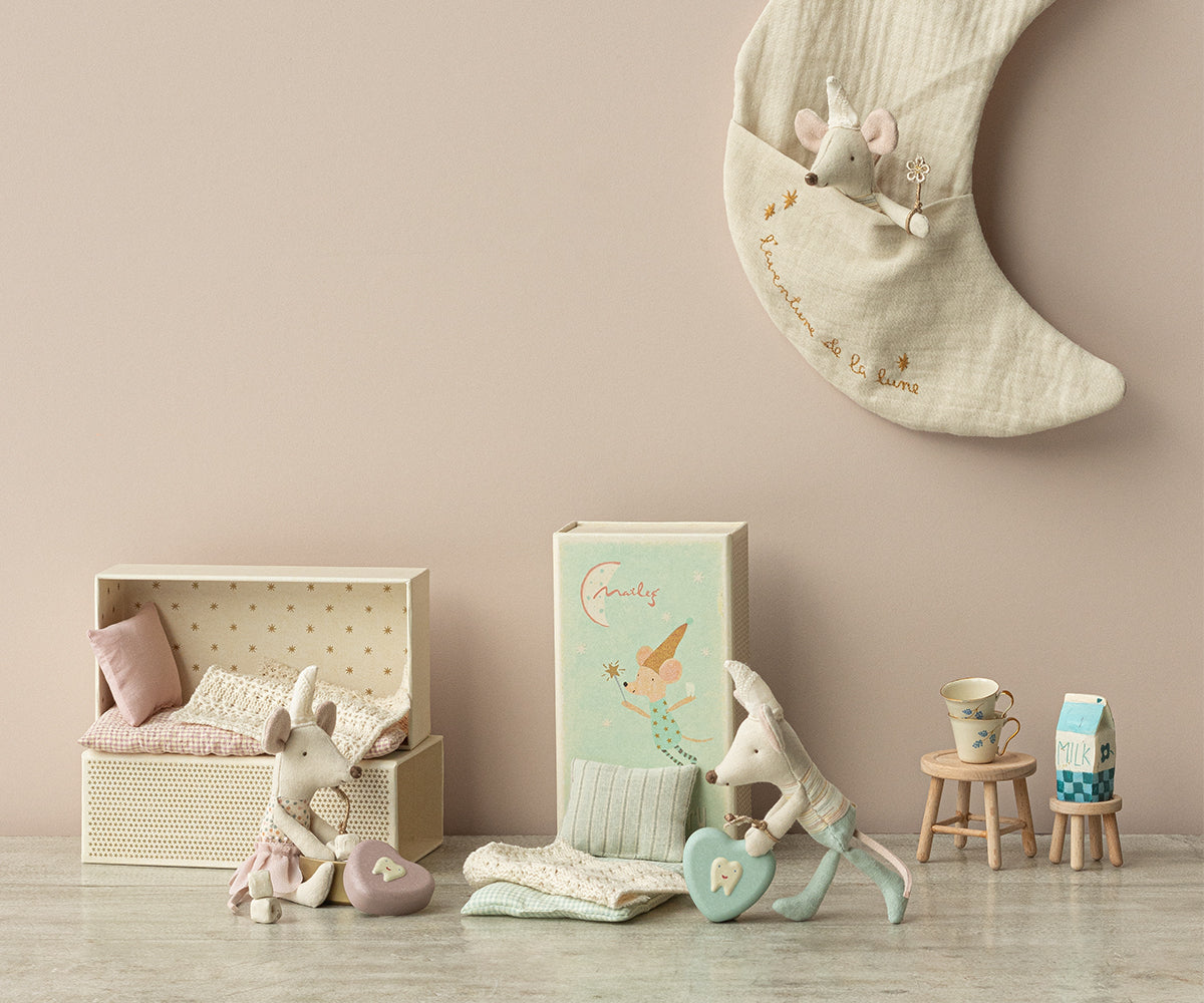 Tooth Fairy Mouse, Little Sister in Match Box - HoneyBug