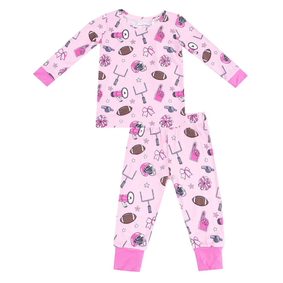 Long Sleeve Loungewear Set - Game Day - Pink