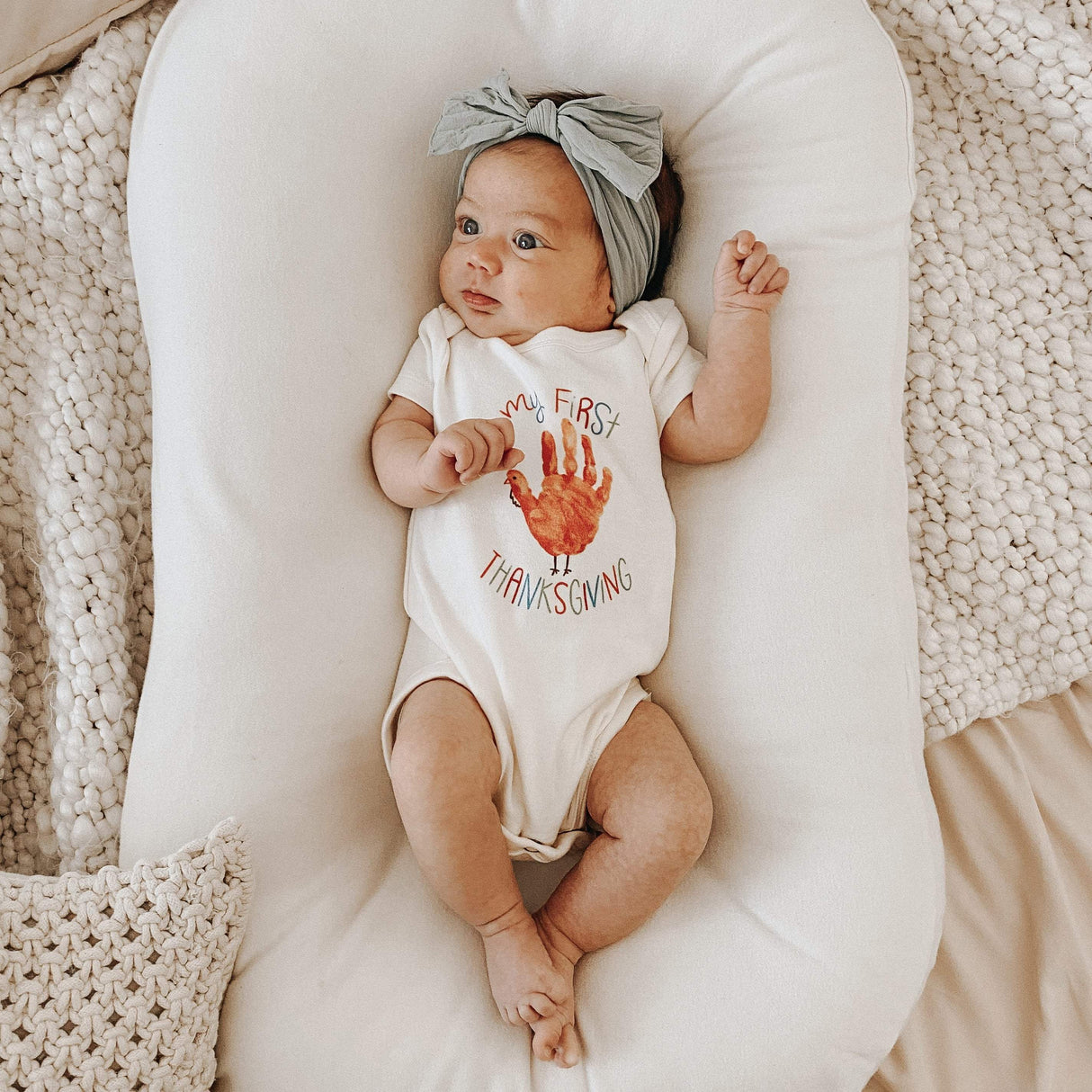graphic bodysuit | thanksgiving hand - HoneyBug