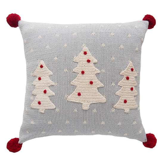 White Tree 12" Pillow, Grey