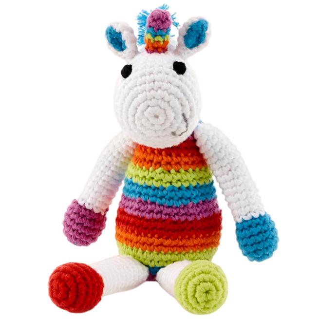 Rainbow Unicorn Rattle - Small - HoneyBug