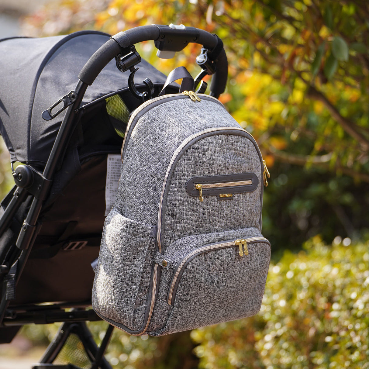 Convertible Tweed Diaper Backpack