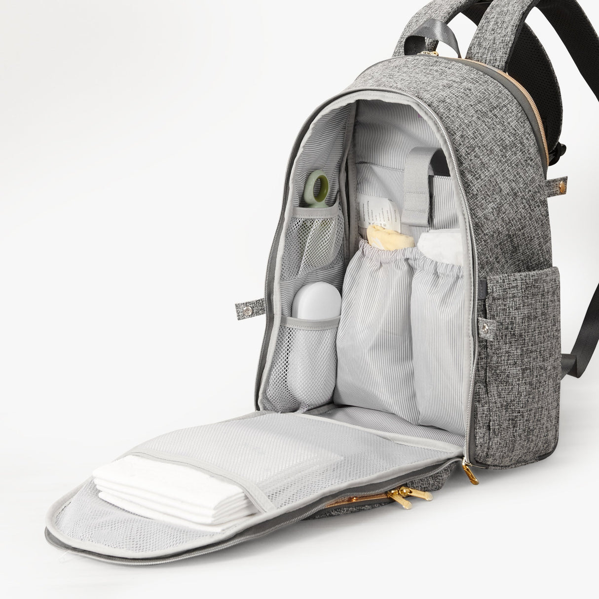 Convertible Tweed Diaper Backpack