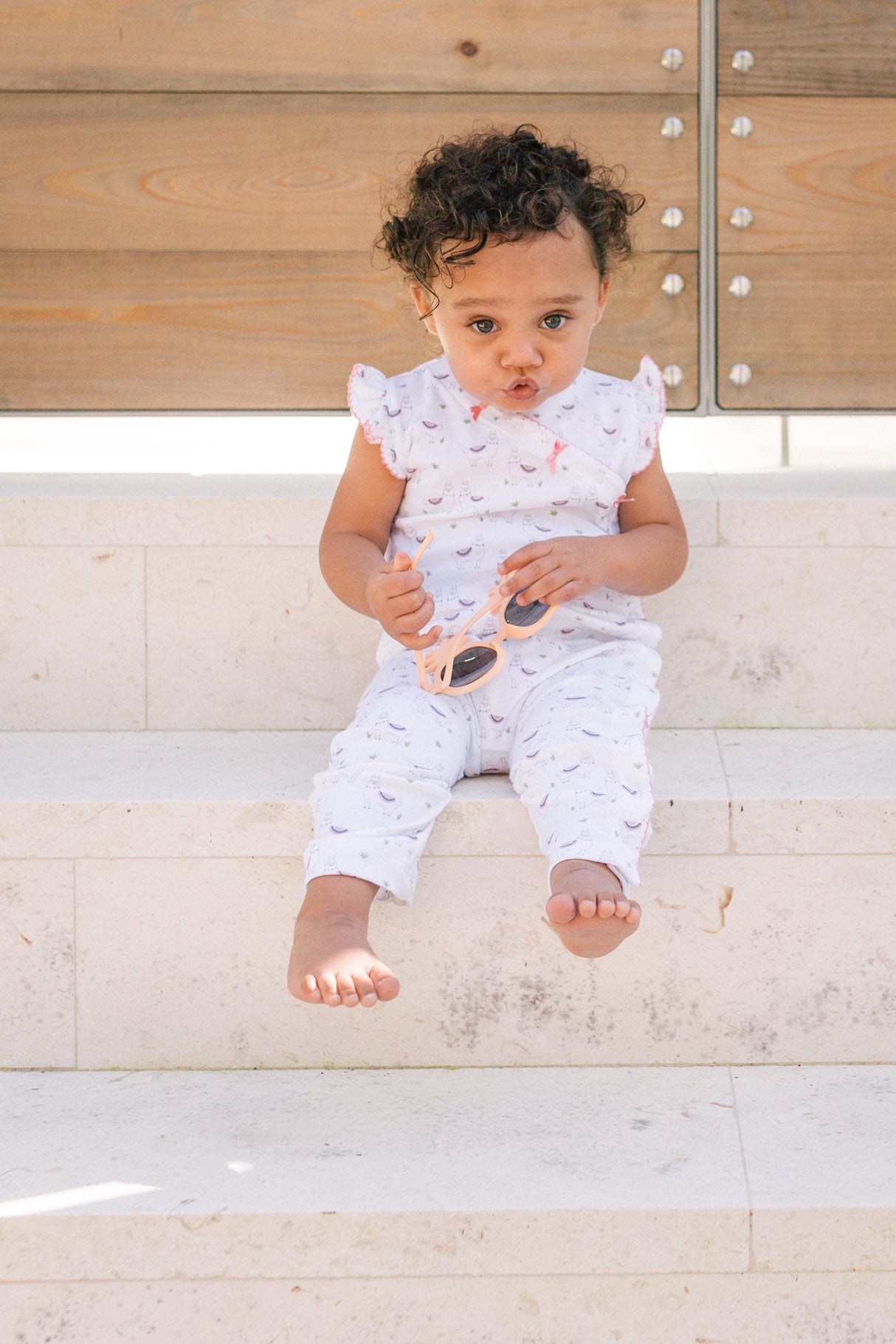 Alex the Alpaca Romper - HoneyBug