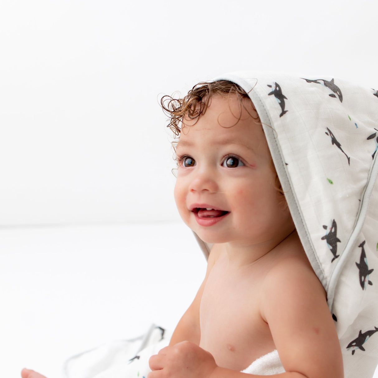 Orca Hooded Towel Set - HoneyBug