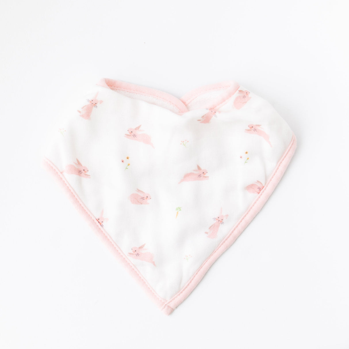 Bunny & Pink Wave Bib Set - HoneyBug