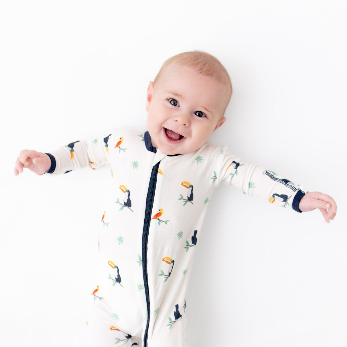 Toucan Zippered Footie - HoneyBug