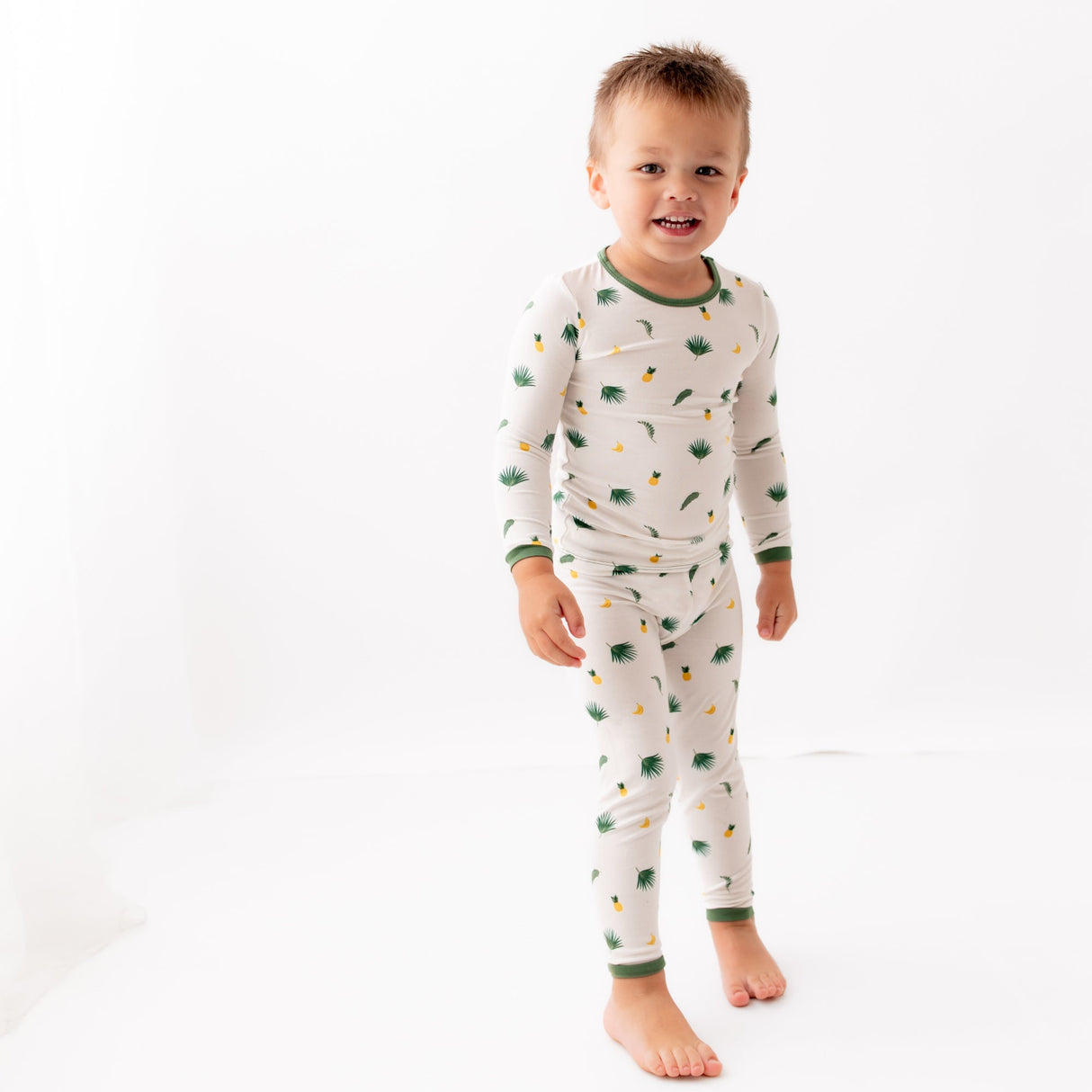 Tropical Palms Pajama Set - HoneyBug