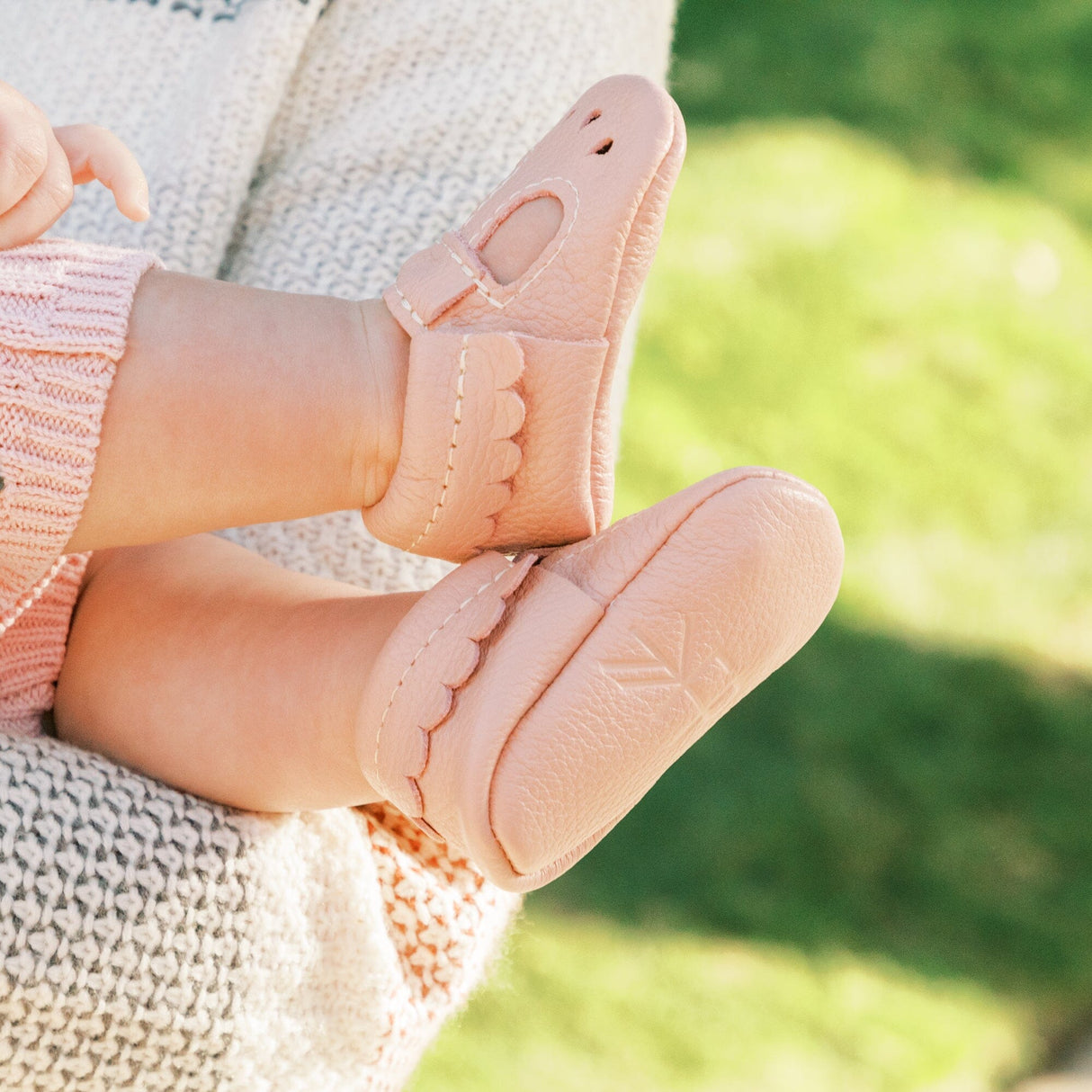 Newborn Blush Mary Jane Baby Shoe - HoneyBug
