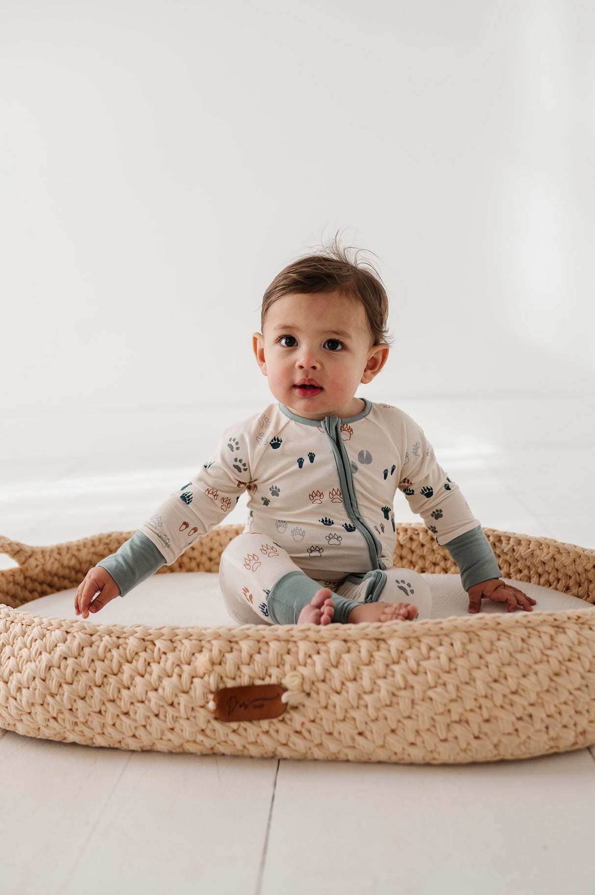 Long Sleeve Zip Romper - HoneyBug