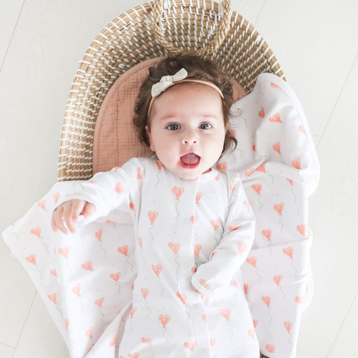White Heart Balloon Converter Gown - HoneyBug