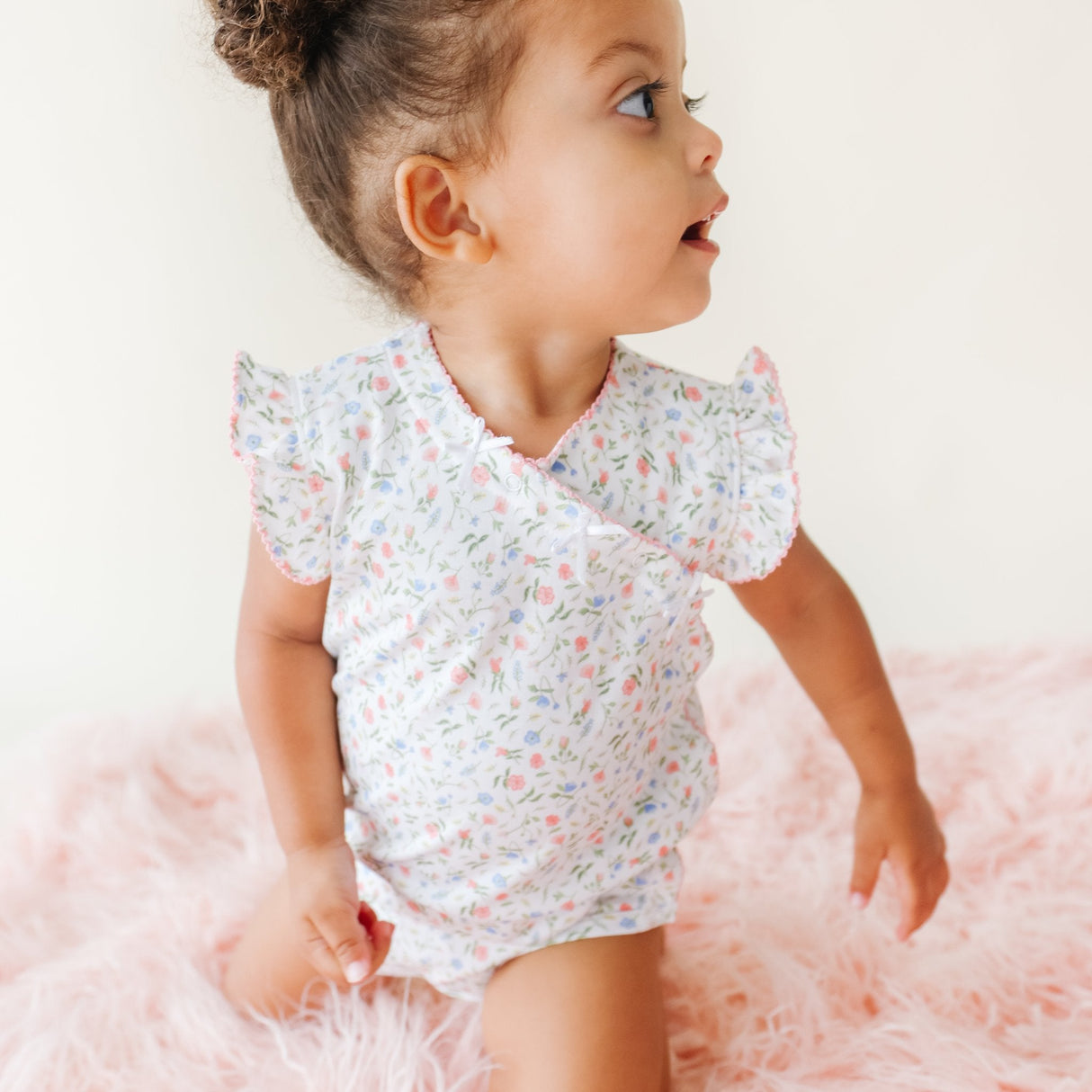 Pink Madison Onesie with Bows - HoneyBug
