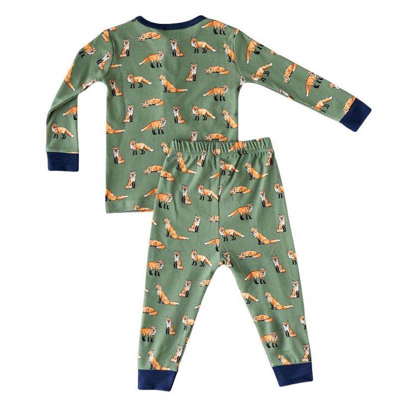 Green Fox 2-Piece Pajama - HoneyBug
