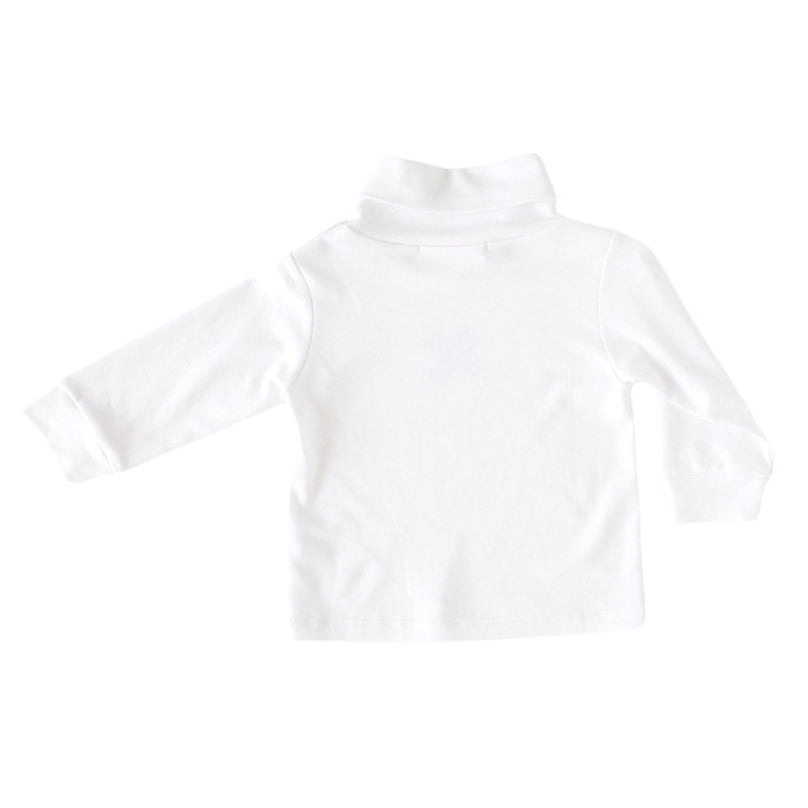 Solid White Turtleneck - HoneyBug