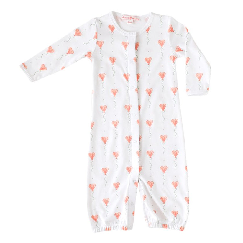 White Heart Balloon Converter Gown - HoneyBug