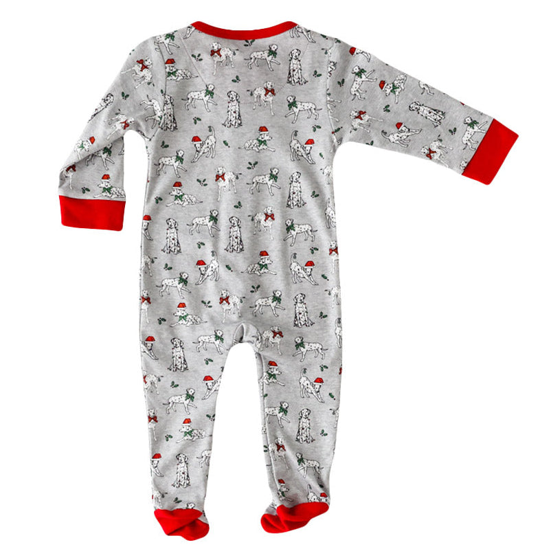 Holiday Dalmatian Footie - HoneyBug