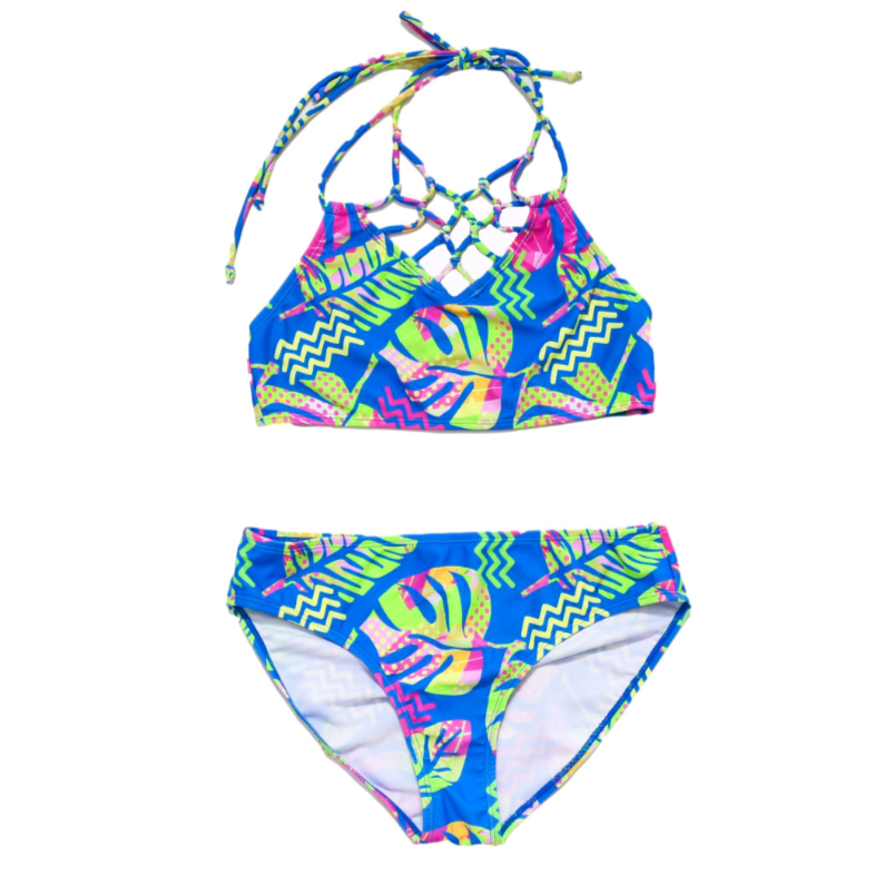 Iguana Palm Two Piece Swimsuit - HoneyBug